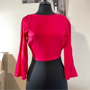 Zara ring trim satin effect top